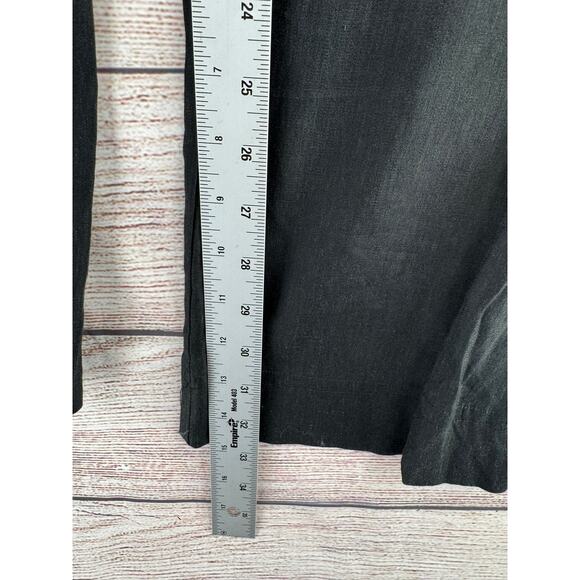 Elvenses Anthropologie Linen Blend Wide Leg Pants Womens 10 Black - Picture 11 of 11